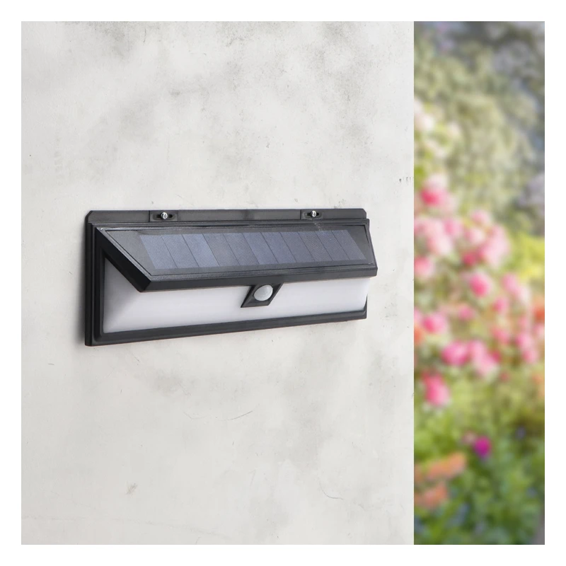 Aplique LED Solar 12W Con Sensor Movimiento IP44