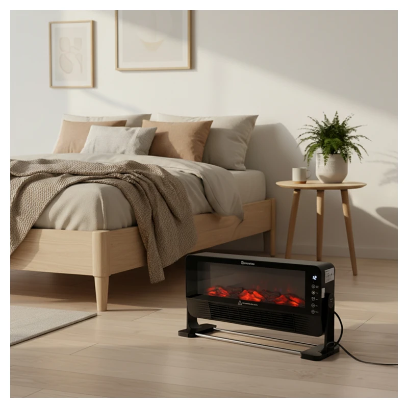 Calefactor Eléctrico Black Calls 2000W con Efecto Llama IPX0